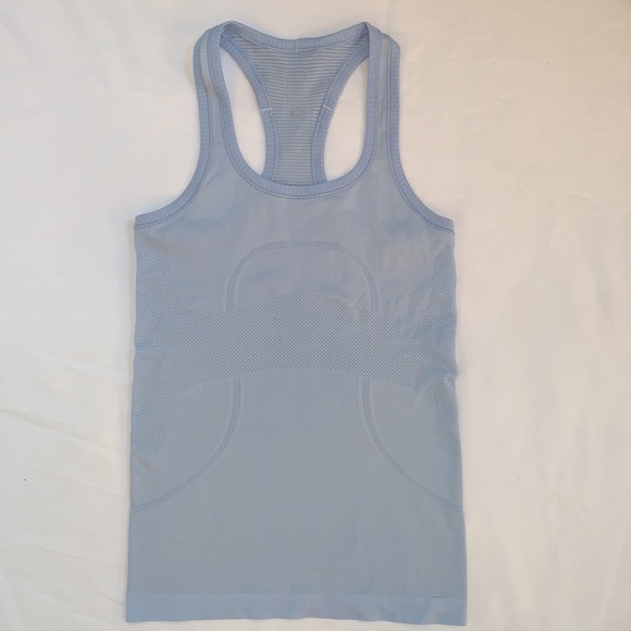 LULULEMON SWIFTLY TECH RACERBACK RUNNING TANK TOP - SIZE 4 - CASPIAN BLUE - Picture 4 of 4